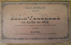 [PANORAMA of the RHINE] Halenza's Rhein in Panorama, long folding panorama attached to boards,