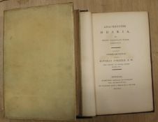 FORSTER (E.) editor: Anacreontis Odaria ad Textus Barnesiani Fidem Emendata, 8vo, text vignettes,