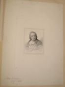 [SCRAPBOOK] a folio album containing engraved ordinary & proof portraits, various artists, 19th