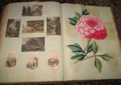 SCRAP ALBUM, 3, 19th c. with diverse contents, prints & artwork (3).