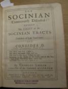 [SOCINIANISM] LESLIE (Charles) The Socinian Controversy Discuss'd, sm. 4to, pp. [4], xxxviii, [