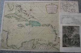 [MAPES etc.] WEST INDIES, etc., unframed (4).