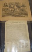 AMERICANA, an 1878 lithograph of the Parminter Residence, New York County, & a printed copy of the