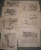 [MAPS] LONDON, coll'n of STOW / STRYPE engraved parish maps, 44 x 51 cms [S.] et infra, unframed (