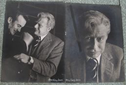 [THEATRE / ACTORS] 2 x large format card-backed photographs, 19.5 x 15 inches, signed 