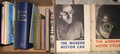 MOTORING / MOTORCYCLES, box of books, q. of 