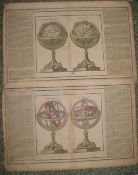 [PRINTS] GLOBES, SPHERES, Celestial Charts, a group of double-page h-col'd prints, Desnos / Brion [