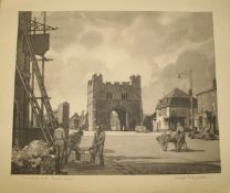 SQUIRRELL (Leonard) artist, 3 x signed & captioned prints of KINGS LYNN, & 1 unsigned, 11 x 12.75