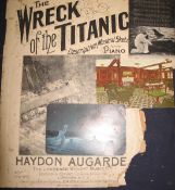 [TITANIC] a songsheet (a/f) & 3 postcards (1 repro) (4).