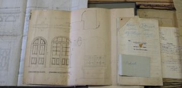 [WALES / BRIDGEND interest] a collection of architect's plans etc., relating to Court Colman &