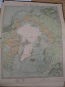 [ATLAS] JOHNSTON (A. & T.) Handy Royal Atlas, folio, maps (some worked loose, or a/f), half morocco,