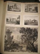 [SCRAPBOOK] an elephant folio scrapbook, with topographical & portrait prints within (1).