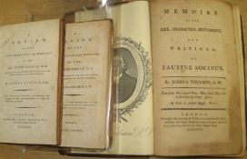 TOULMIN (J.) A Review of the Life...of the Rev. John Biddle, 12mo, calf (hinges cracked), L.,