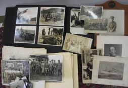[PHOTOGRAPHS etc.] collection of 20th c. photos, some military, others relating to Court Colman, &
