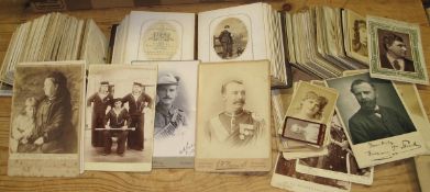 PHOTOGRAPHS, small album & good q. of carte-de-visite (few large), portraits, mostly U.K., a few