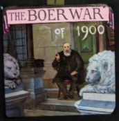 [GLASS SLIDES] boxed set of 12 lantern slides, 