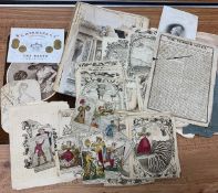 PRINTS etc., misc. 19th c. incl. small caricatures & some early book illustrations (Q).