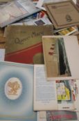 CUNARD, WHITE STAR LINE etc., misc. postcards, brochures etc. (Q).