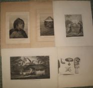 [PRINTS] COOK's VOYAGES, 9 plates after Webber, from a folio edition, 40 x 54 cms, loose (9).