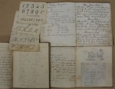 [OCCASIONAL BOOKS] 3 x mid/early 19th c. sm. 4to occasional books, ms. contents include medical &
