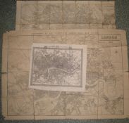 [MAPS] LONDON: P.O. Directory Map, 1884, sectioned, linen-backed (chipping); I.L.N. 1862