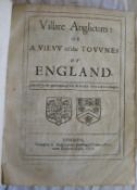 SPELMAN (Henry) [& DODSWORTH (Roger)] Villare Anglicum: or a vievv of the tovvnes of England, 4to,
