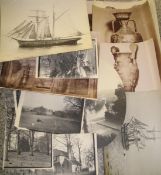 [PHOTOGRAPHS] small coll'n loose plates, Naples Museum antiquities; shipping, topography (Q).