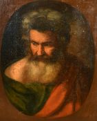19th Century Continental School, a head study of an older man, oil on canvas, 28.75