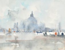 Hercules Brabazon Brabazon (1821-1906) British, A scene from the canal in Venice, watercolour,