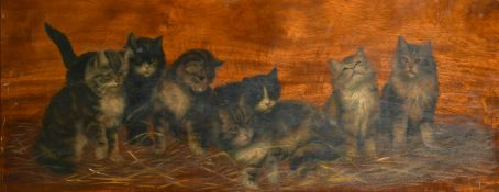 Bessie Bamber (late 19th/Early 20th Century), a pair of oil on walnut panel paintings each