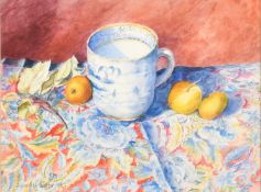 Loveday Gabriel (20th Century), a still life study of mixed objects, watercolour, signed, 5.5