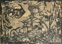 European School (20th Century) Sea life, lithograph, inscribed, numbered 7/14, signed and dated 1961