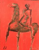 Marino Marini (20th Century) A horseman, original lithograph, signed and dated 1955, 22