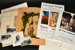 A large collection of etchings, lithographs and woodblocks, by Timmerman, Perreh, De Bruyne, Van