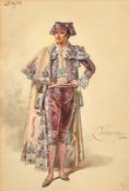 William John Charles Pitcher (1858-1925) British, a costume study for a matador, watercolour, signed