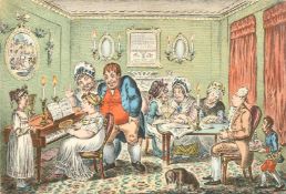 James Gillray (1757-1815) British, 'Farmer Giles and his wife Shewing off their Daughter Betty',