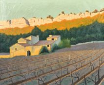 Wurth, A Spanish finca with a vineyard, oil on canvas, signed, inscription verso on stretcher, 18