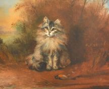 Frederick French (late 19th/early 20th Century), 'The Gift', oil on board, signed with initials, 9.