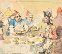 James Gillray (1757-1815) British, 'Dumourier Dining in State at St. James's on the 15th of May