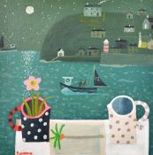 Alan Furneaux (21st Century), 'Newlyn and PZ boat', oil on canvas, signed, with inscription verso