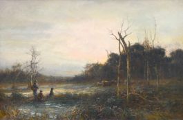 Frederick Stuart Richardson (1855-1934) British, 'A Frosty Morning', oil on canvas, signed,