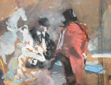 Frederic Deane (b. 1924) British, 'The Ring' a watercolour study of circus figures, 6.75