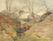 William Walls (1860-1942) Scottish, 'Deanfaulds', watercolour, signed, inscribed and dated 1900,