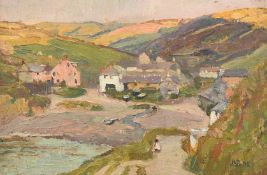 John Anthony Park (1878-1962) British, A harbour view, oil on panel, signed. 6.25