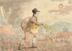 James Gillray (1757-1815) British, 'The Generae of Patriotism - or - The Bloomsbury Farmer