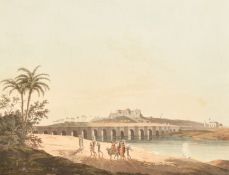Thomas and William Daniell, (18th Century) 'The Armenian bridge, near St. Thomas's Mount, Madras', a