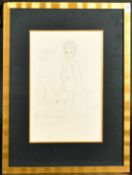 Kanwaldeep Singh Kang, signed Nicks (1964-2007) British, A seated female nude, pencil, signed and