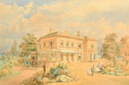 Late 19th Century English School, 'Newlands Beeches, Leamington, a residence designed and created