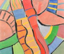 Kanwaldeep Singh Kang, signed Nicks (1964-2007) British, an untitled abstract, oil on canvas, signed