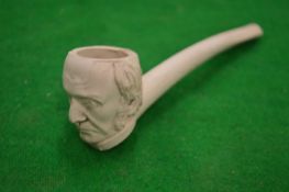 A decorative clay pipe.